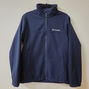 Columbia Men's Soft Shell Jacket In Navy Blue Size Small